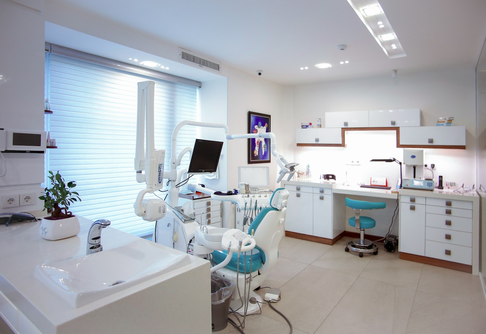 Calm, modern dental treatment room at West Auckland Dentists in New Lynn