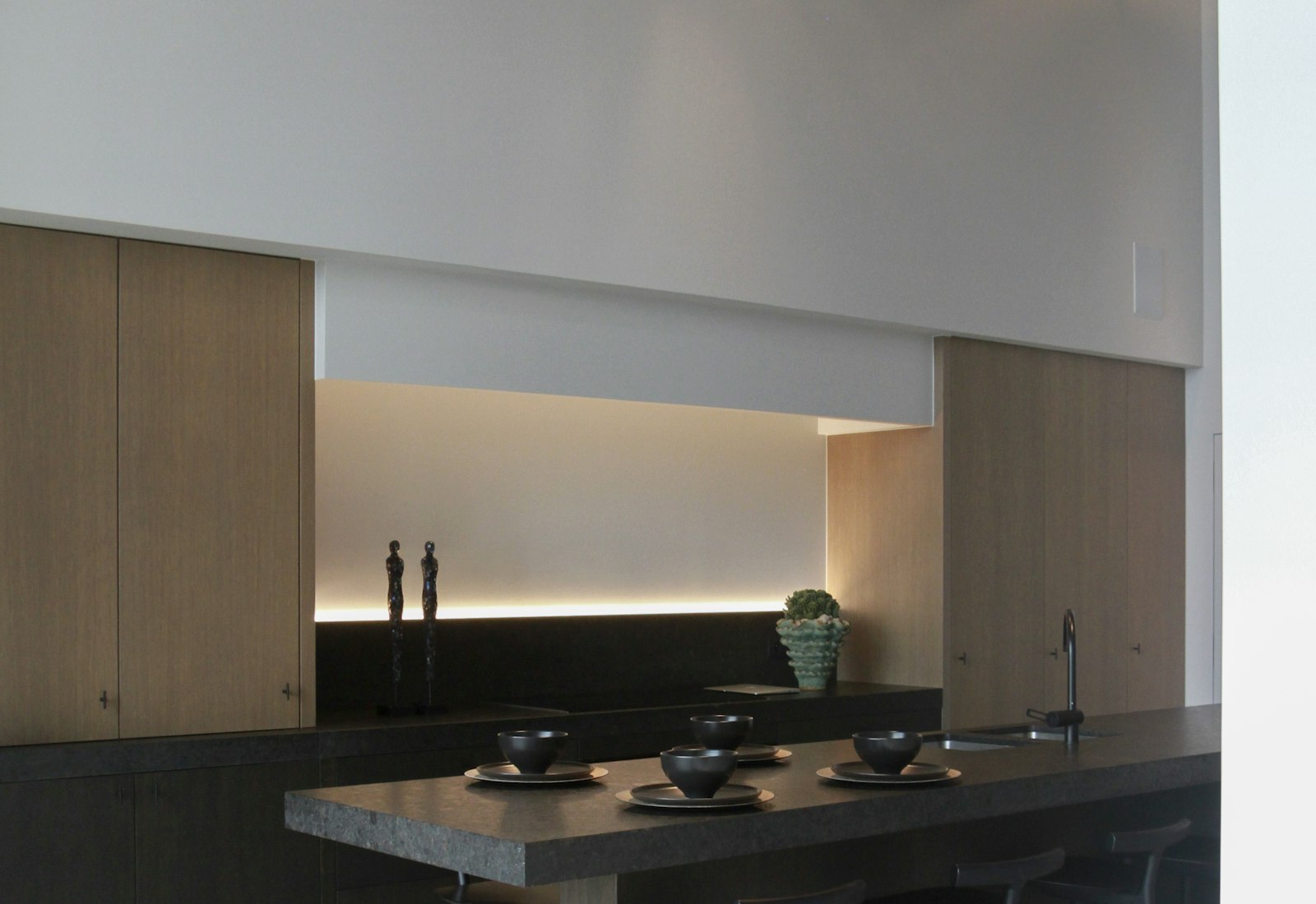 Modern Auckland kitchen with stone island benchtop