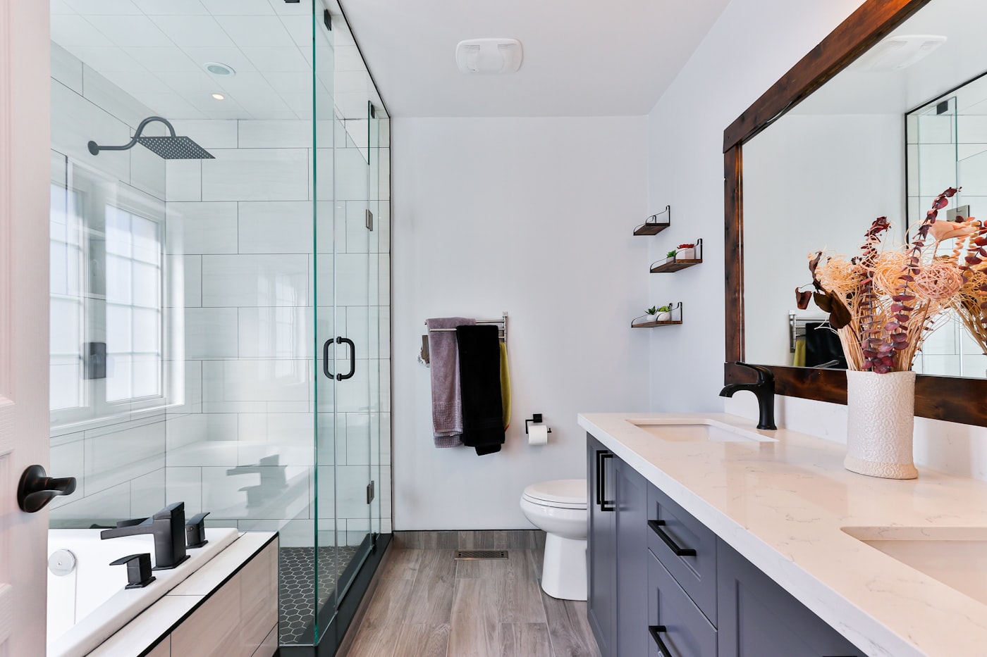 Renovated bathroom with new plumbing by Macks Plumbers